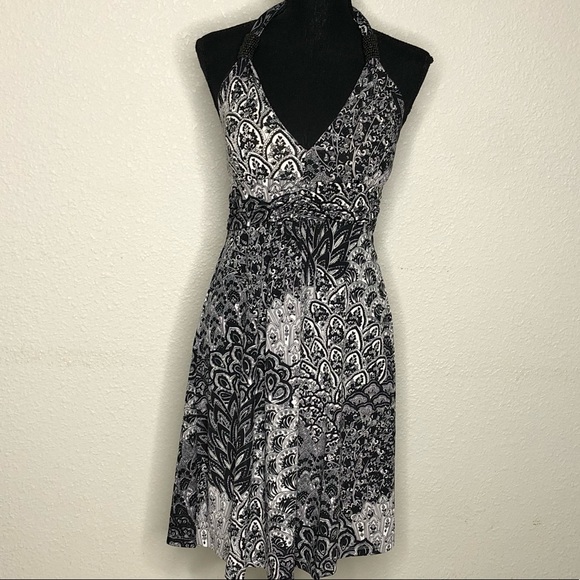 Cristinalove Dresses & Skirts - Cristinalove black/white halter dress